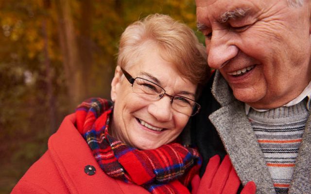happy elderly couple